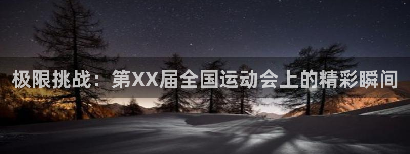 雷速比分体育：极限挑战：第XX届全国运动会上的精彩瞬间